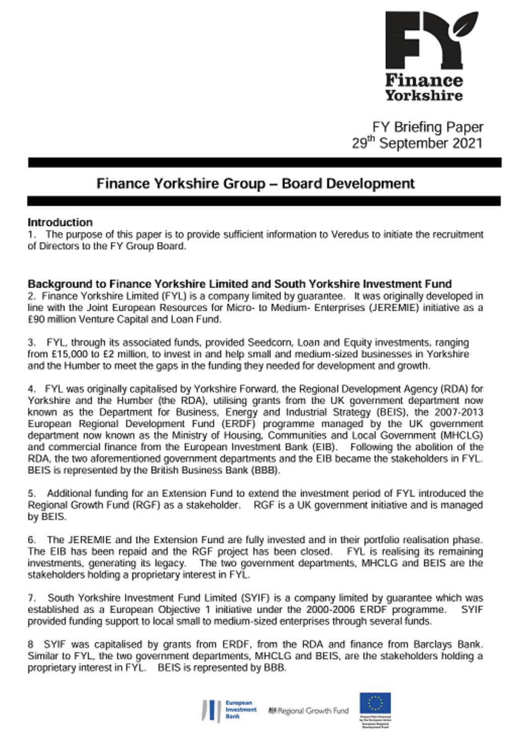Finance Yorkshire