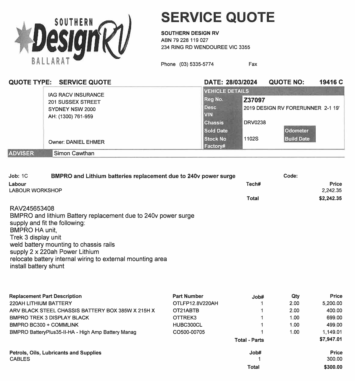 Southern design RV